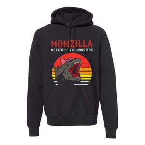 Momzilla Mother Of Monsters Ribbon Premium Hoodie