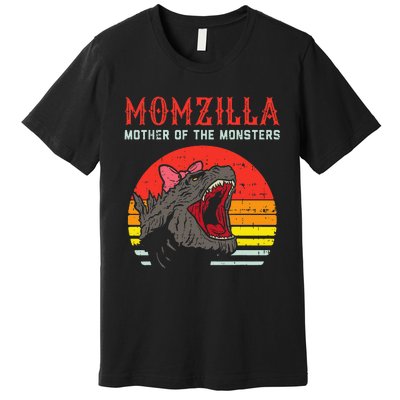 Momzilla Mother Of Monsters Ribbon Premium T-Shirt