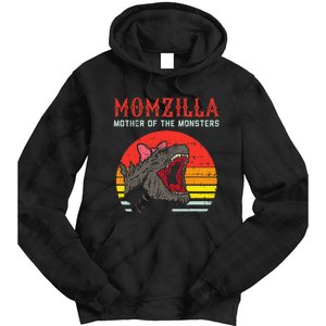 Momzilla Mother Of Monsters Ribbon Tie Dye Hoodie