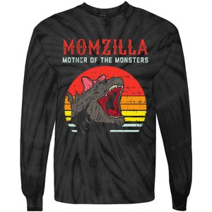 Momzilla Mother Of Monsters Ribbon Tie-Dye Long Sleeve Shirt