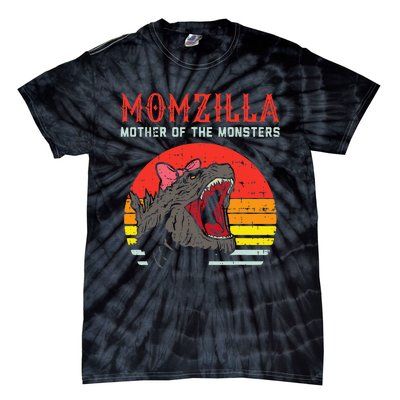 Momzilla Mother Of Monsters Ribbon Tie-Dye T-Shirt