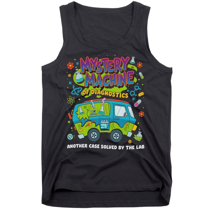 Mystery Machine Of Diagnostics Lab Week 2025 Med Lab Tech Tank Top