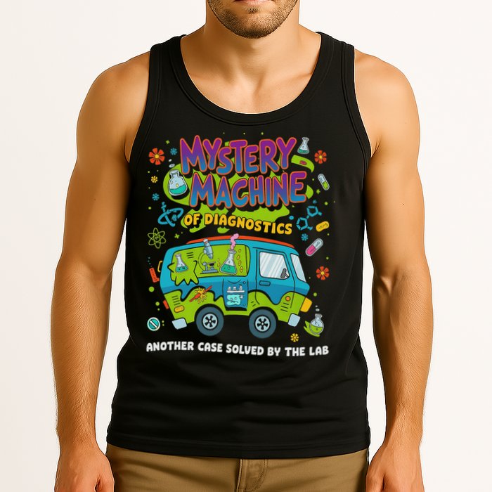 Mystery Machine Of Diagnostics Lab Week 2025 Med Lab Tech Tank Top