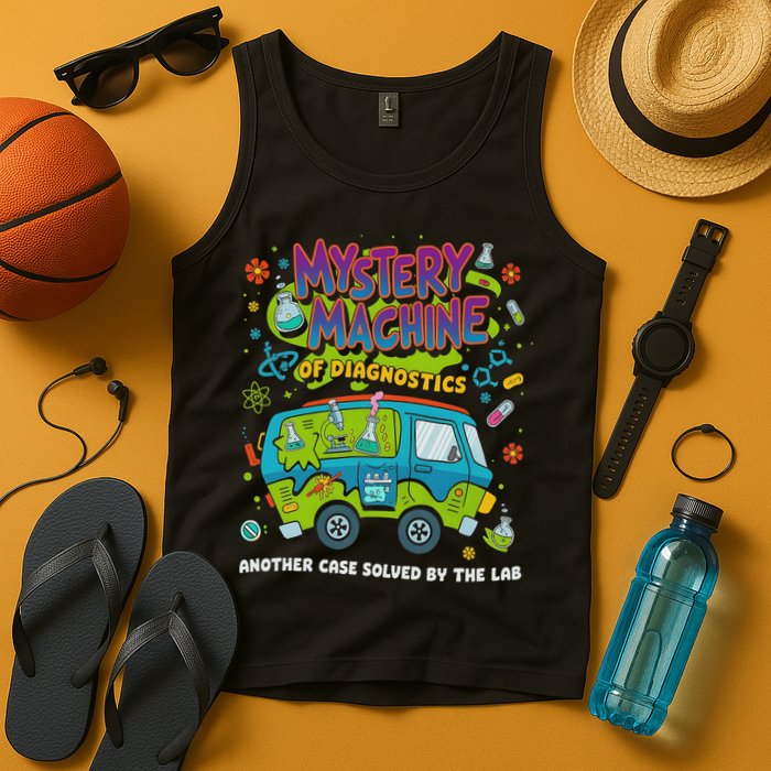 Mystery Machine Of Diagnostics Lab Week 2025 Med Lab Tech Tank Top