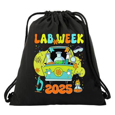 Mystery Machine Of Diagnostics Lab Week 2025 Med Lab Tech Gift Drawstring Bag