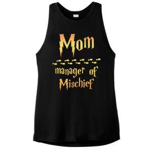 Mom Manager Of Mischief Mothers Day Gift Ladies PosiCharge Tri-Blend Wicking Tank