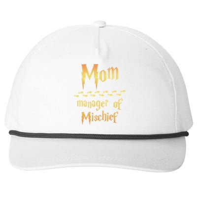 Mom Manager Of Mischief Mothers Day Gift Snapback Five-Panel Rope Hat