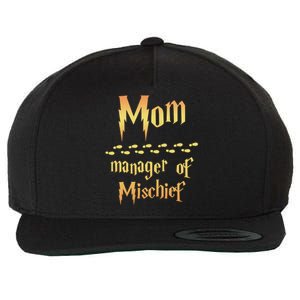 Mom Manager Of Mischief Mothers Day Gift Wool Snapback Cap