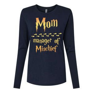 Mom Manager Of Mischief Mothers Day Gift Womens Cotton Relaxed Long Sleeve T-Shirt