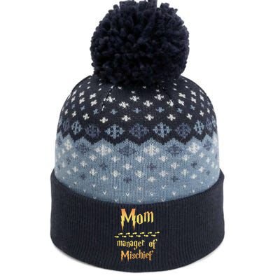 Mom Manager Of Mischief Mothers Day Gift The Baniff Cuffed Pom Beanie