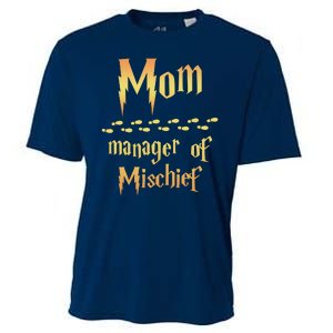 Mom Manager Of Mischief Mothers Day Gift Cooling Performance Crew T-Shirt