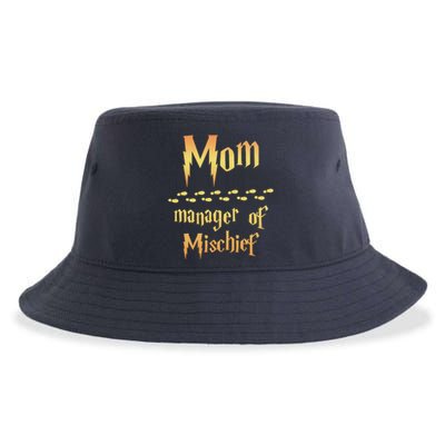 Mom Manager Of Mischief Mothers Day Gift Sustainable Bucket Hat