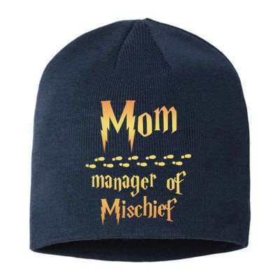 Mom Manager Of Mischief Mothers Day Gift Sustainable Beanie