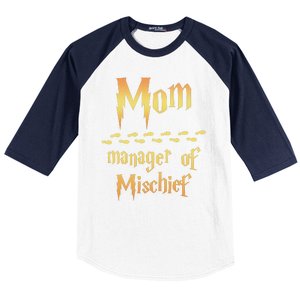 Mom Manager Of Mischief Mothers Day Gift Baseball Sleeve Shirt