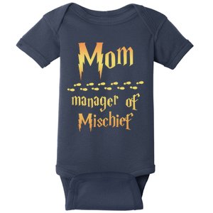 Mom Manager Of Mischief Mothers Day Gift Baby Bodysuit