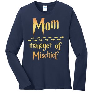 Mom Manager Of Mischief Mothers Day Gift Ladies Long Sleeve Shirt