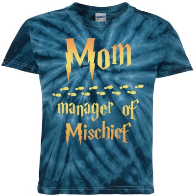 Mom Manager Of Mischief Mothers Day Gift Kids Tie-Dye T-Shirt