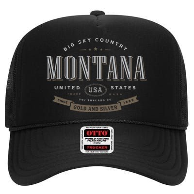 Montana High Crown Mesh Back Trucker Hat