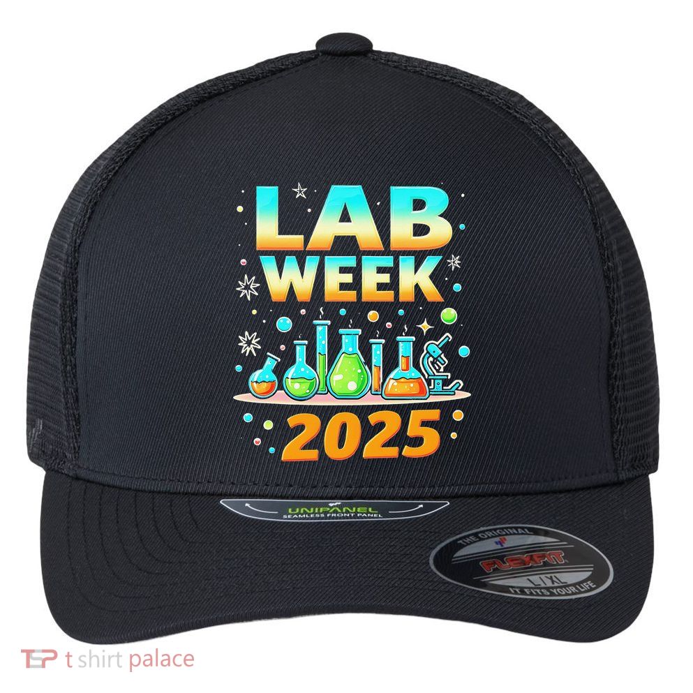 Mystery Machine Of Diagnostics Lab Week 2025 Med Lab Tech Gift Flexfit Unipanel Trucker Cap