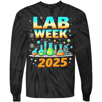 Mystery Machine Of Diagnostics Lab Week 2025 Med Lab Tech Gift Tie-Dye Long Sleeve Shirt