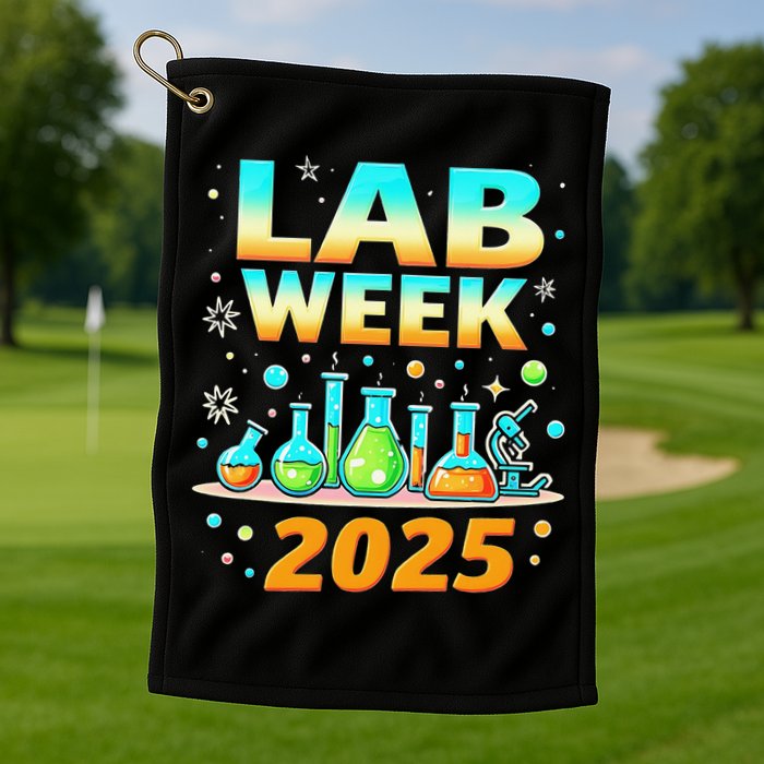 Mystery Machine Of Diagnostics Lab Week 2025 Med Lab Tech Gift Golf Towel