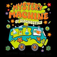 Mystery Machine Of Diagnostics Lab Week 2025 Med Lab Tech Drawstring Bag