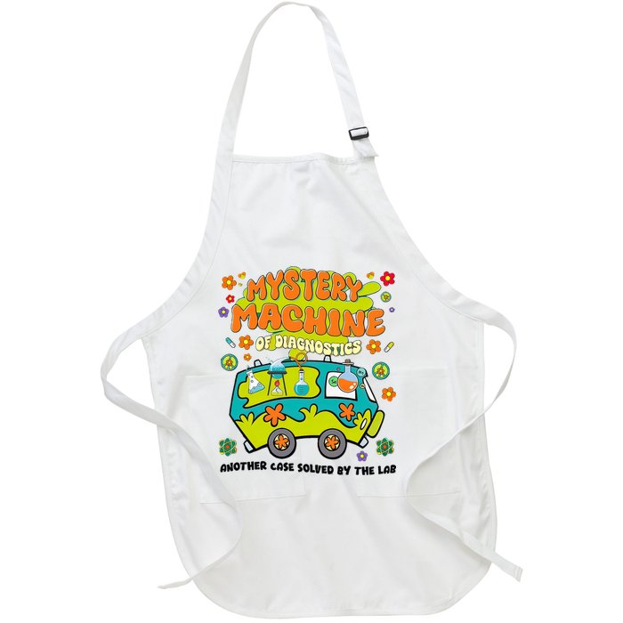 Mystery Machine Of Diagnostics Lab Week 2025 Med Lab Tech Full-Length Apron With Pockets
