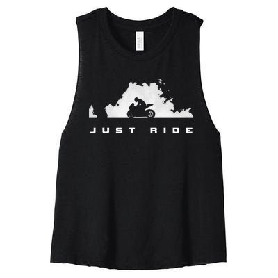 Motorcycle Women's Racerback Cropped Tank