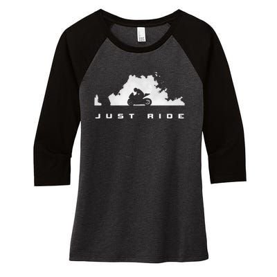 Motorcycle Women's Tri-Blend 3/4-Sleeve Raglan Shirt