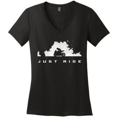 Motorcycle Women's V-Neck T-Shirt