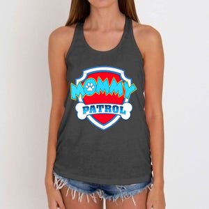 Mom Mommy Of The Birthday Boy Girl Dog Paw Family Matching Women's Knotted Racerback Tank