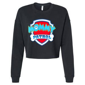 Mom Mommy Of The Birthday Boy Girl Dog Paw Family Matching Cropped Pullover Crew