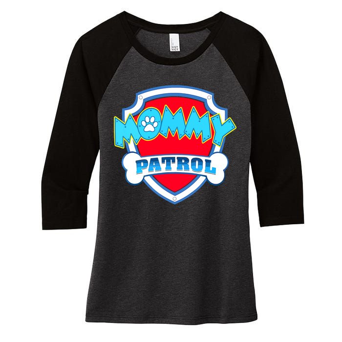 Mom Mommy Of The Birthday Boy Girl Dog Paw Family Matching Women's Tri-Blend 3/4-Sleeve Raglan Shirt