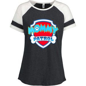 Mom Mommy Of The Birthday Boy Girl Dog Paw Family Matching Enza Ladies Jersey Colorblock Tee