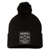 Machinist Machine Operator Engine Driver Pom Pom 12in Knit Beanie