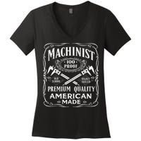 Machinist Machine Operator Engine Driver Women's V-Neck T-Shirt