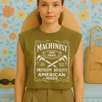 Machinist Machine Operator Engine Driver Garment-Dyed Women's Muscle Tee