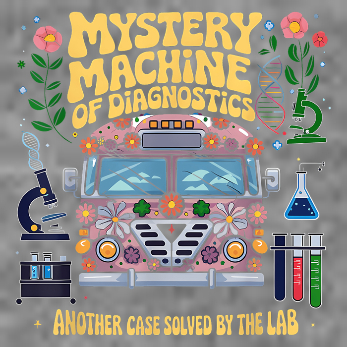  Mystery Machine Of Diagnostics Lab Tech Lab Week 2025 7-Panel Snapback Hat