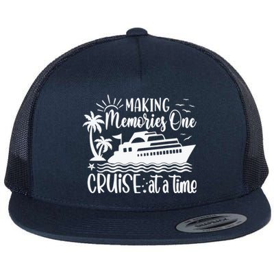 Making Memories One Cruise At A Time Flat Bill Trucker Hat