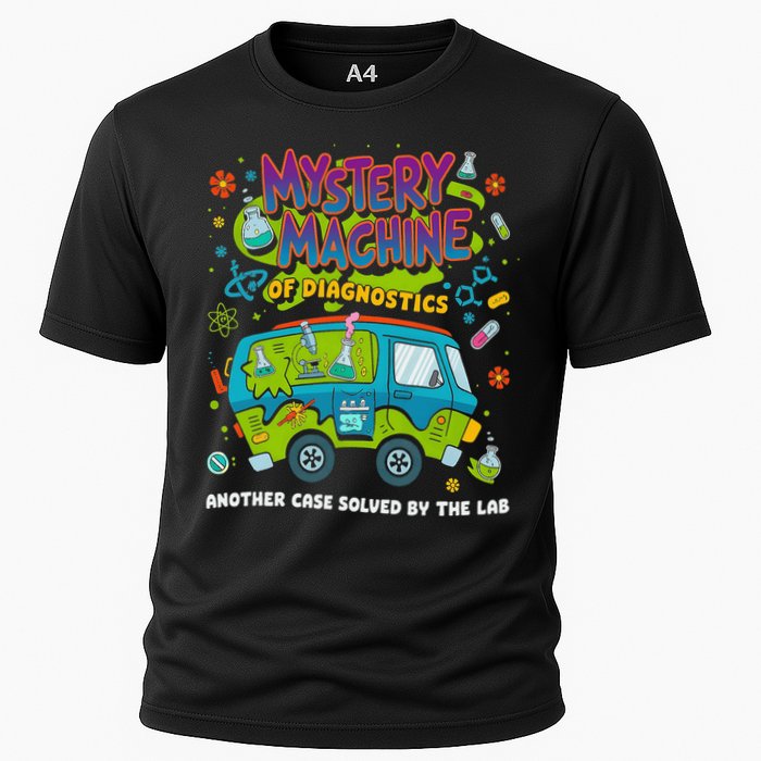 Mystery Machine Of Diagnostics Lab Week 2025 Med Lab Tech Cooling Performance Crew T-Shirt