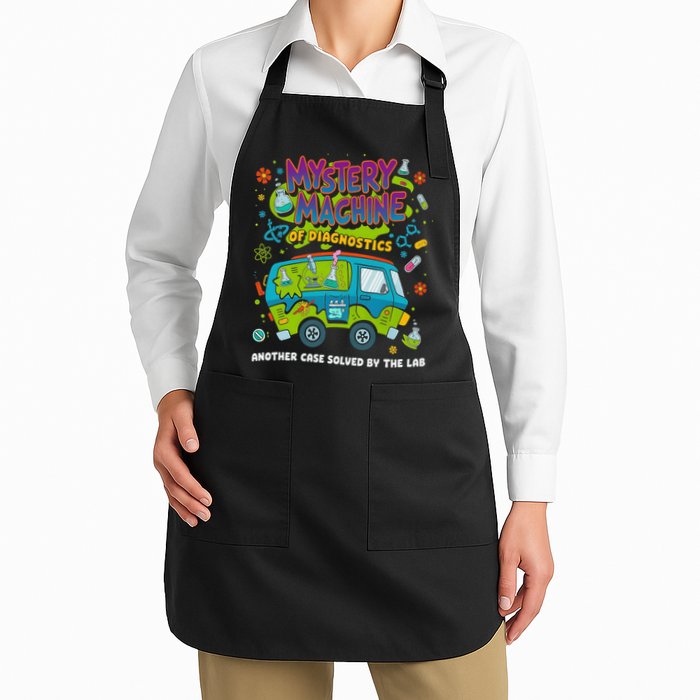 Mystery Machine Of Diagnostics Lab Week 2025 Med Lab Tech Full-Length Apron With Pockets