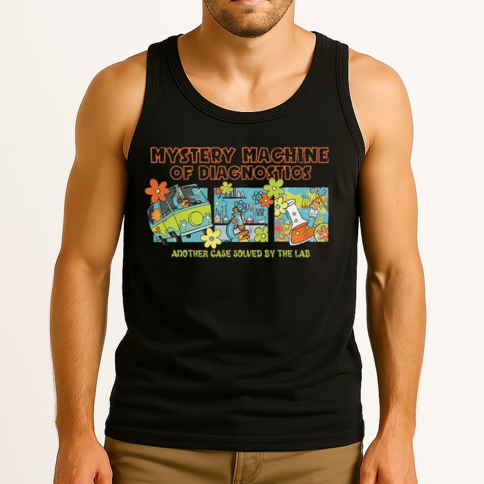Mystery Machine Of Diagnostics Lab Week 2025 Med Lab Tech Tank Top