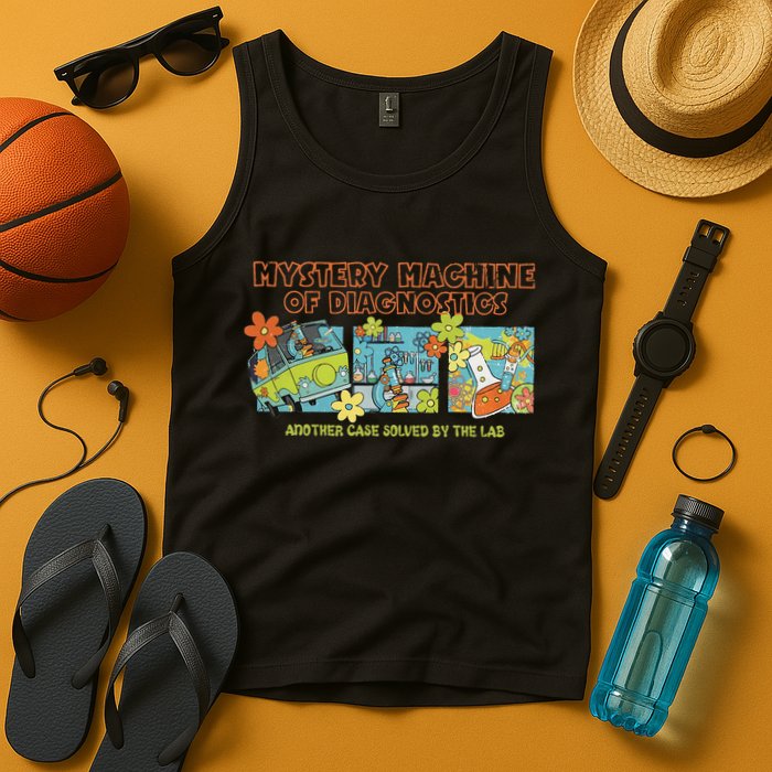Mystery Machine Of Diagnostics Lab Week 2025 Med Lab Tech Tank Top