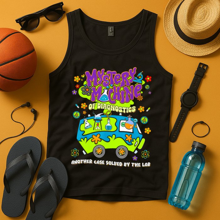 Mystery Machine Of Diagnostics Lab Week 2025 Med Lab Tech  Tank Top