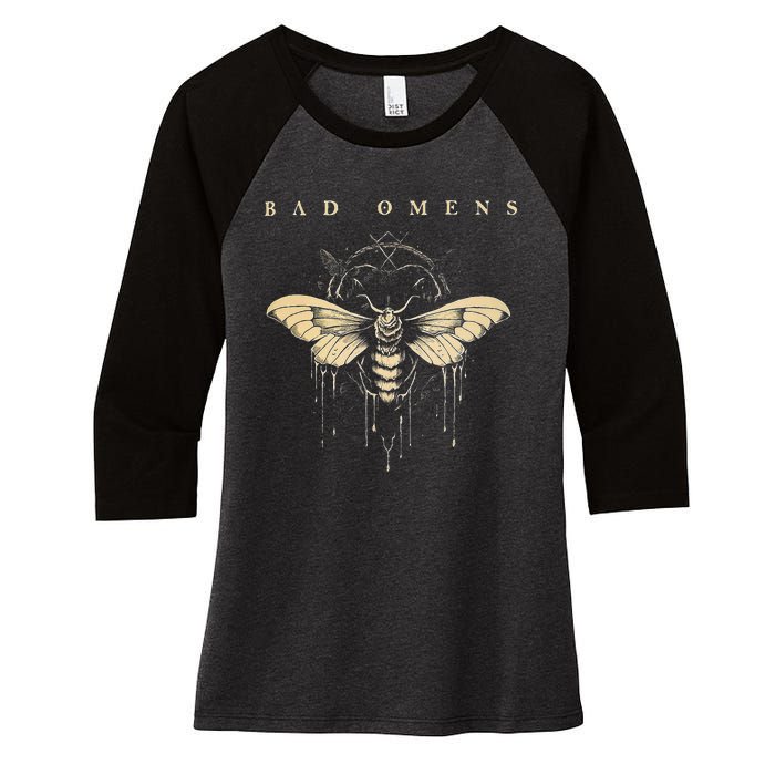 Moth Women's Tri-Blend 3/4-Sleeve Raglan Shirt