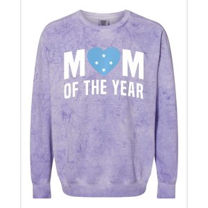 Micronesian Mom Of The Year Cute Micronesia Flag Heart Colorblast Crewneck Sweatshirt