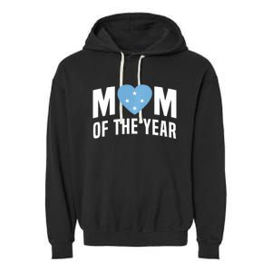 Micronesian Mom Of The Year Cute Micronesia Flag Heart Garment-Dyed Fleece Hoodie