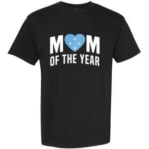 Micronesian Mom Of The Year Cute Micronesia Flag Heart Garment-Dyed Heavyweight T-Shirt