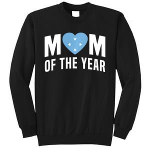 Micronesian Mom Of The Year Cute Micronesia Flag Heart Sweatshirt