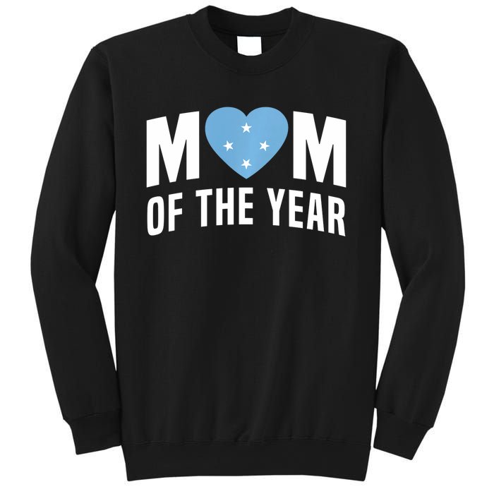 Micronesian Mom Of The Year Cute Micronesia Flag Heart Sweatshirt